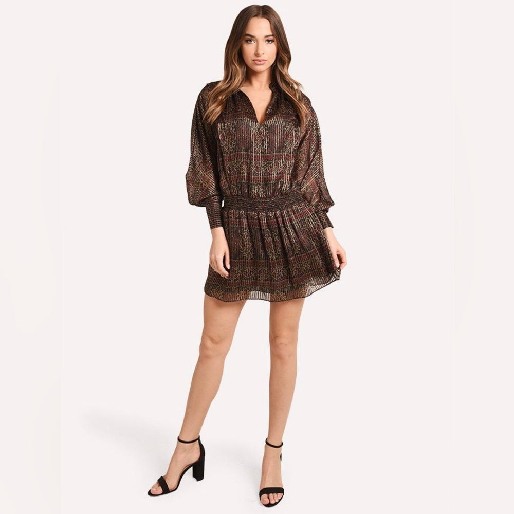 FRAME PAISLY PARTY DRESS size Xlarge multicolor